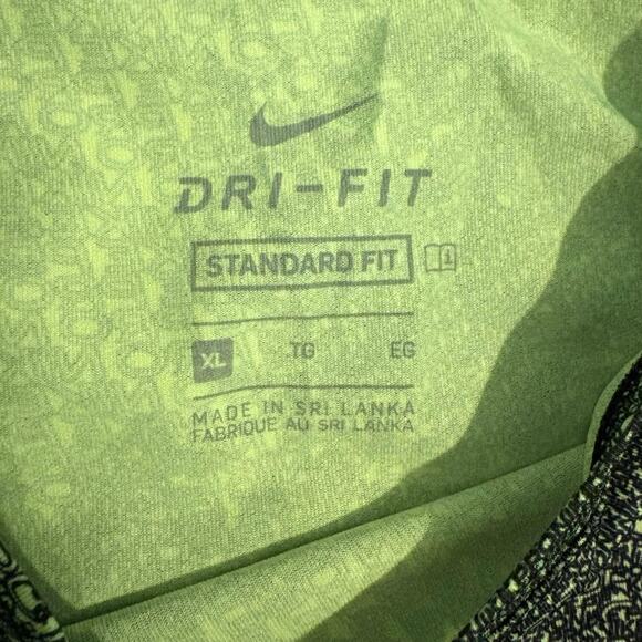 Boy's Nike Pro Training Top Green/Yellow Camo Standard Dri-Fit Size XL - Picture 2 of 3